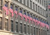New York Fifth Avenue American flags