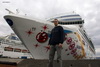 Cruise ship anchored Victoria port